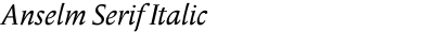 Anselm Serif Italic